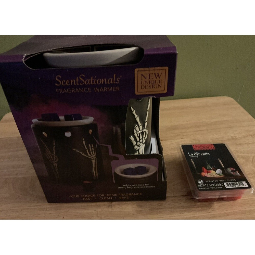 ScentSationals Skully Peace‎ and Love Skeleton Hand Design Fragrance Wax Warmer